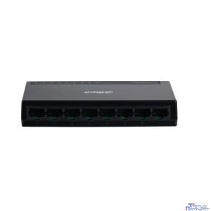 DAHUA DH-PFS3008-8GT-L 8-портовый гигабитный неуправляемый коммутатор, 8xRJ45 1Gb, коммутаця 16 Гбит/с, MAC-таблица 2K, пластик