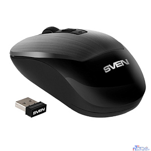 Беспроводная мышь Sven RX-380W серый металлик (2,4 GHz, 3+1кл. 800-1600DPI, блист.)