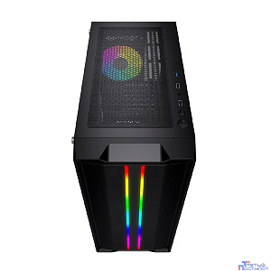 Powercase CMIEB-F4S Корпус Mistral Evo, Tempered Glass, 1x 120mm PWM ARGB fan + ARGB Strip + 3x 120mm PWM non LED fan, чёрный, ATX  (CMIEB-F4S)