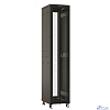 Шкаф серверный Hyperline (TTBR-4261-DD-RAL9004) напольный 42U 600x1000мм пер.дв.перфор. задн.дв.перфор. 2 бок.пан. направл.под закл.гайки 800кг черный 910мм 2055мм IP20 сталь