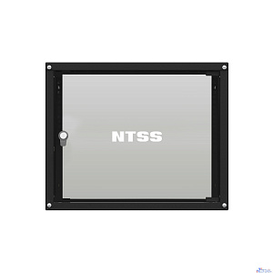 NTSS Шкаф настенный телекоммуникационный NTSS LIME 12U 550х450х635мм, 2 профиля 19, дверь стеклянная, боковые стенки несъемные, разобранный, серый RAL 7035 NTSS-WL12U5545GS