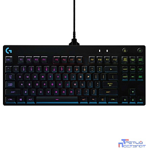 920-009393 Logitech Клавиатура Gaming Pro механическая черный USB оригинальная заводская гравировка RU/LAT