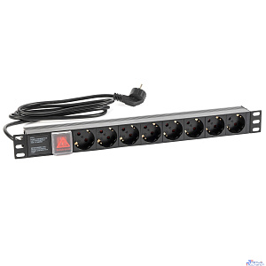 БАСТИОН Rapan-PDU8S-S Блок розеток с выключателем, 220 В, 16 А, 8 розеток Schuko (752)