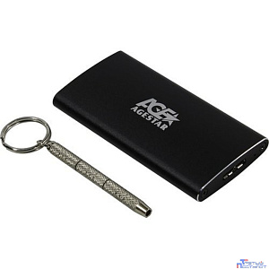 AgeStar 3UBMS2 (BLACK) USB 3.0 Внешний корпус mSATA, алюминий, черный