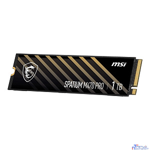 Твердотельный накопитель SSD MSI M.2 2280 1TB SPATIUM M470 PRO Client SSD S78-440L0J0-P83, PCIe Gen4x4 with NVMe