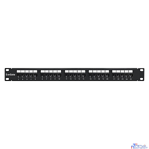 Exegate EX281084RUS Патч-панель телефонная 19", 1U 25 port ExeGate разъём RJ-12 6P4C, RoHS, цвет черный