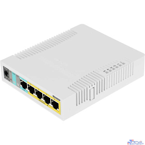 MikroTik RB260GSP (CSS106-1G-4P-1S) Коммутатор RouterBOARD 260GSP 1xSFP, 5x10/100/1000 Gigabit Ethernet, PoE with indoor case and power supply
