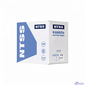 NTSS Кабель витая пара NTSS U/UTP 5e 4 пары одножильный 24AWG медь 305м внешний, внутренний нг(А)-HF (LSZH) UV черный NTSS-OUT-UTP4-5e-LSZH-BL