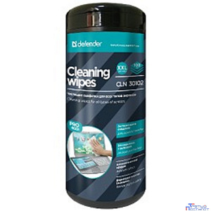 DEFENDER Влажные чистящие салфетки  CLN 30102 PRO в пласт. тубе, 100шт.