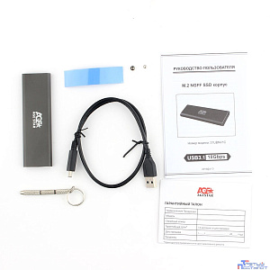 AgeStar 31UBNV1C (GRAY) USB 3.1 Type-C  Внешний корпус M.2 NVME (M-key)  AgeStar 31UBNV1C (GRAY), алюминий, серый [17310]