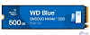 WD SSDl Blue SN5000 SSD M2.2280 PCIe 4.0 500Gb, 5000MBs/4000MBs, TBW 300, WDS500G4B0E, 1 year