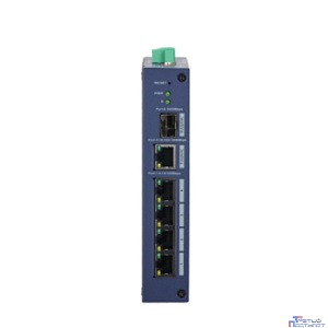 DAHUA DH-CHS4106-4ET 6-портовый коммутатор облачный 4 RJ45 10/100Мбит/с, 1 RJ45 10/100/1000Мбит/с (uplink), 1 SFP 1000Мбит/с (uplink IP30, IK06; DIN-рейку