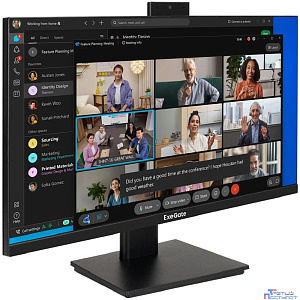 LCD ExeGate 23.8" EA2400 SuperView {IPS 1920x1080 75Hz 5ms 16:9 250cd 1000:1 178/178 D-Sub HDMI webcam} [EX298878RUS]