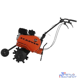 Мотокультиватор CARVER T-651R [01.006.00003] { 6,5 л.с., реверс, цепной ред., рег.руль, шир. 30-55-85см }