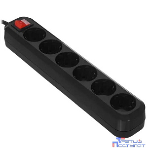 5bites SP6B-330 Сетевой фильтр 6S / 3*1.5MM2 / 16A / ABS / 3M / BLACK