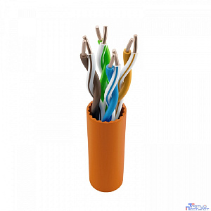 NTSS Кабель витая пара NTSS U/UTP 5e 4 пары одножильный 24AWG медь 305м внутренний нг(А)-HF (LSZH) оранжевый NTSS-IN-UTP4-5e-LSZH-OR