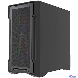 Powercase Корпус Mistral Micro X3B ARGB, Tempered Glass, 3x 120mm ARGB PWM Fan, чёрный, mATX (CMMXB-A3)