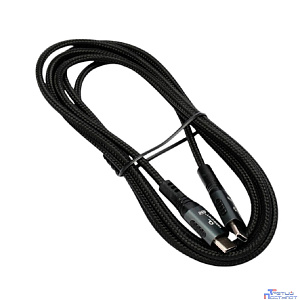 Cablexpert Кабель USB2.0 Type-C/Type-C, 5А, 240Вт, PD3.1/QC4.0, медь, оплетка, 2м, черный (CCP-USB2.0-240W-2M)