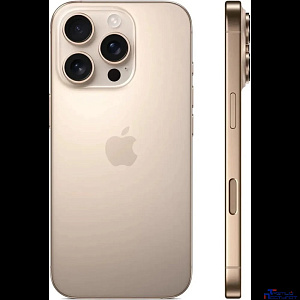 Apple A3294 iPhone 16 Pro 128Gb бежевый титан моноблок 3G 4G 2Sim 6.3" 1206x2622 iOS 18 48Mpix 802.11 a/b/g/n/ac/ax/be NFC GPS Protect