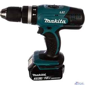 Makita DHP453RFE Дрель-шуруповерт аккумуляторная ударная [DHP453RFE] {18В,2х3 Ач Li-ion,БЗП-13мм,0-400\1300об\м,42\27Нм,1.9кг,чем,совмест с 4Ач Li-ion}
