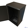 WRline Шкаф настенный 19-дюймовый (19"), 18U, 908х600х450мм, металлическая передняя дверь с замком, две боковые панели, цвет черный (RAL 9004) (разобранный)