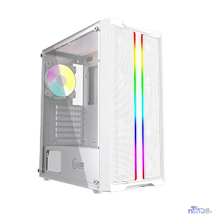 Powercase CMIEW-F4S Корпус Mistral Evo White, Tempered Glass, 1x 120mm PWM ARGB fan + ARGB Strip + 3x 120mm PWM non LED fan, белый, ATX  (CMIEW-F4S)