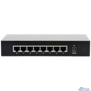 DAHUA DH-PFS3008-8GT 8-портовый гигабитный неуправляемый коммутатор, 8xRJ45 1Gb, коммутация 16 Гбит/с, MAC-таблица 2К, металл