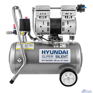 Компрессор поршневой Hyundai HYC 18224LMS безмасляный 180л/мин 24л 1000Вт серебристый