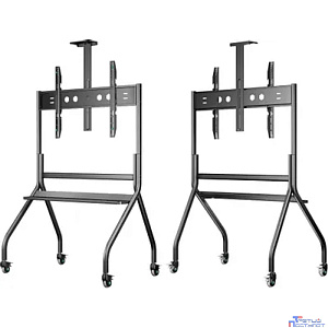 ONKRON TS2080 чёрная стойка для телевизора с кронштейном 60"-120", мобильная