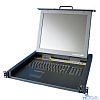 Procase R1708 Консоль однорельсовая , КВМ 8 порт, LCD 17'', single rail console KVM 8 port, LCD D-Sub, USB, разрешение 1280*1024, 8 кабелей