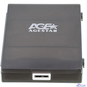 AgeStar 3UBCP1-6G (BLACK) USB 3.0 Внешний корпус 2.5" SATA HDD/SSD AgeStar 3UBCP1-6G (BLACK) USB 3.0, пластик, черный, безвинтовая конструкция