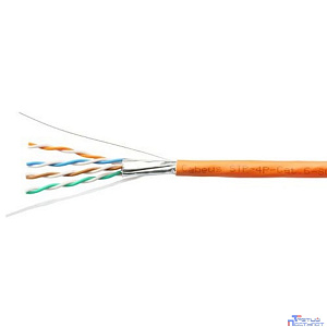 Exegate EX289280RUS Кабель ExeGate FUTP4-C5e-CU-S24-IN-LSZH-OR-305 FTP 4 пары кат.5e медь, 24AWG, экран, бухта 305м, оранжевый, LSZH