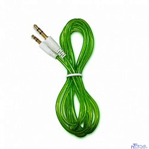 Кабель аудио CBR 3.5 jack (Shine) Green, 1,5 м.