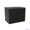 WRline Шкаф настенный 19-дюймовый (19"), 12U, 650х600х450мм, металлическая передняя дверь с замком, две боковые панели, цвет черный (RAL 9004) (разобранный)