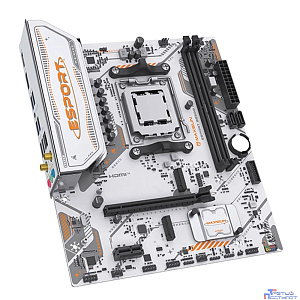 MAXSUN MS-eSport B850M WIFI ICE (Socket AM5, mATX, 2*DDR5(96Gb), DP/HDMI, 2*SATA3, 2*M.2, 1*PCIEx16/1*PCIEx1, 2*USB2.0, 4*USB 3.0, Bluetooth, Wi-Fi 802.11ax, RTL)