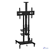 ONKRON TS1881 eLift чёрный 2 полки для AV в комплкте Для телевизоров диагональю 50-86" Макс. нагрузка: 90,9 кг VESA: 200x200, 200x300, 200x400, 300x100, 300x200, 300x300, 300x400, 400x200, 400x300