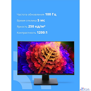 CBR LCD Монитор 23.8" MF-2404, IPS, FHD 1920x1080, 100Гц, 1*VGA/1*HDMI, внутренний БП, черный, кабель HDMI 1.5м [LCD-MF2404-OPC]