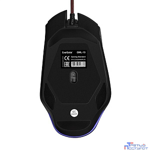Exegate EX289489RUS Мышь ExeGate Gaming Standard Laser GML-13 (USB, лазерная, 1000/1200/3000/4000 dpi, 8 кнопок и колесо прокрутки, длина кабеля 1,5м, черная, Color box)