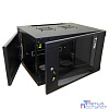 Шкаф настенный 19, 6U TWT TWT-CBWNG-6U-6x6-BK 550x600, стеклянная дверь, черный