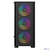 XASTRA Корпус A301 4FRGB Black ATX/Mesh/ tempered glass / 4x 120mm FC120-FRGB fans/ A301-BK-FC120FRGB-4F-GL
