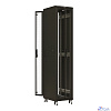 Шкаф серверный Hyperline (TTBR-4261-DD-RAL9004) напольный 42U 600x1000мм пер.дв.перфор. задн.дв.перфор. 2 бок.пан. направл.под закл.гайки 800кг черный 910мм 2055мм IP20 сталь