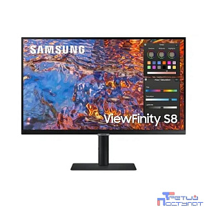 LCD Samsung 27" S27B800PXI черный {IPS 3840x2160 60Hz 1ms 400cd(350cd) 16:9 178/178 1000:1 10bit(8bit+FRC) RJ45 3xUSB3.0 USB-C HDMI2.0 DisplayPort1.4 HAS Pivot}