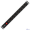 Exegate EX280837RUS Блок розеток ExeGate ServerPro PDU-19H702 Al-7S-C14-SW-O, 19",1U,алюм, 7Sch, С14, защита от перегр