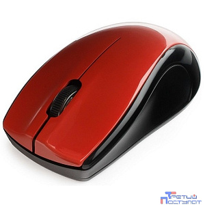 Gembird MUSW-320-R красный {Мышь беспроводная, 2.4ГГц, 2 кнопки+колесо-кнопка, 1000 DPI, батарейки в комплекте, блистер}