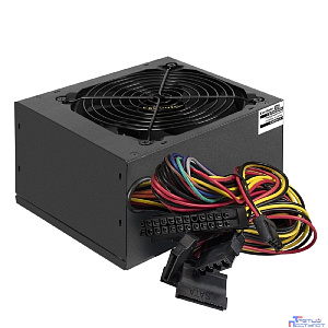 Exegate EX260641RUS-S Блок питания 500PPE, ATX, SC, black, APFC, 12cm, 24p+(4+4)p PCI-E, 3*IDE, 5*SATA, FDD + кабель 220V с защитой от выдергивания