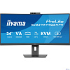 LCD Iiyama 34" XCB3497WQSNPH-B1 черный {VA Curved 3440x1440 120Hz 0.4ms 350cd 3000:1 HDMI(1.4b/2.0) DisplayPort 2x5W 2xUSB-C RJ-45 HAS VESA FreeSync Premium}