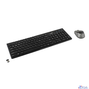 Клавиатура + мышь Genius Smart KM-8230 BLACK {USB,1 мини-ресивер на оба устройства,104 кл кнопка SmartGenius,  мембранная,800-1600 DPI} [31340015408]