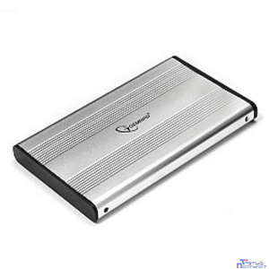 Gembird EE2-U2S-5-S Внешний корпус 2.5" Gembird EE2-U2S-5-S, серебро, USB 2.0, SATA, металл