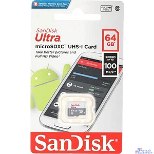 Micro SecureDigital 64Gb SanDisk SDSQUNR-064G-GN3MN Ultra Light w/o adapter