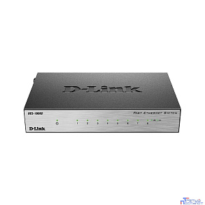 D-Link DES-1008D/L2B Неуправляемый коммутатор с 8 портами 10/100Base-TX